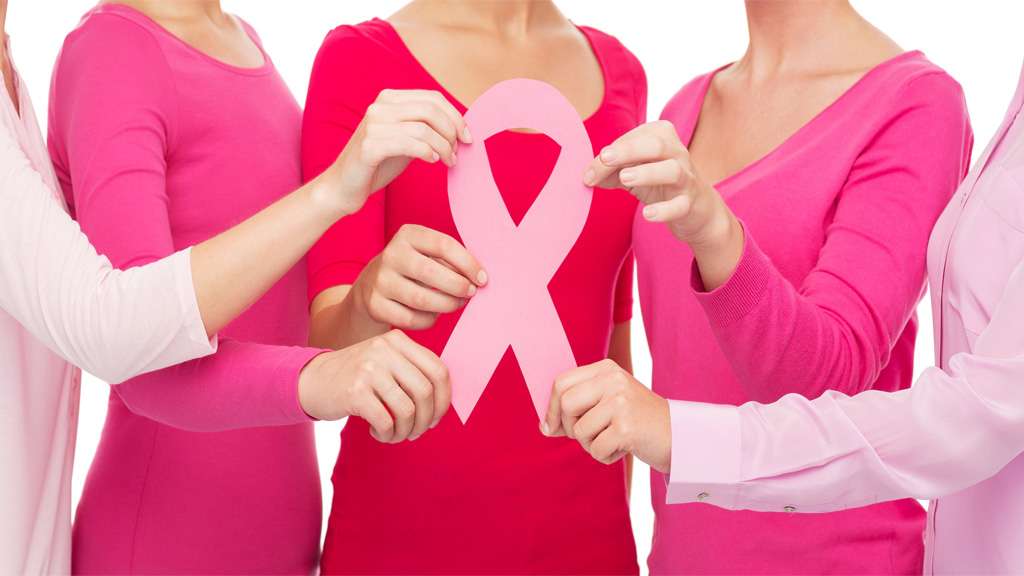 розовая лента - символ борьбы с раком груди