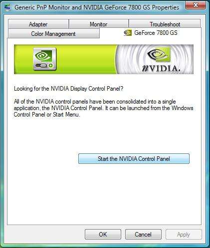 Панель управления NVidia.